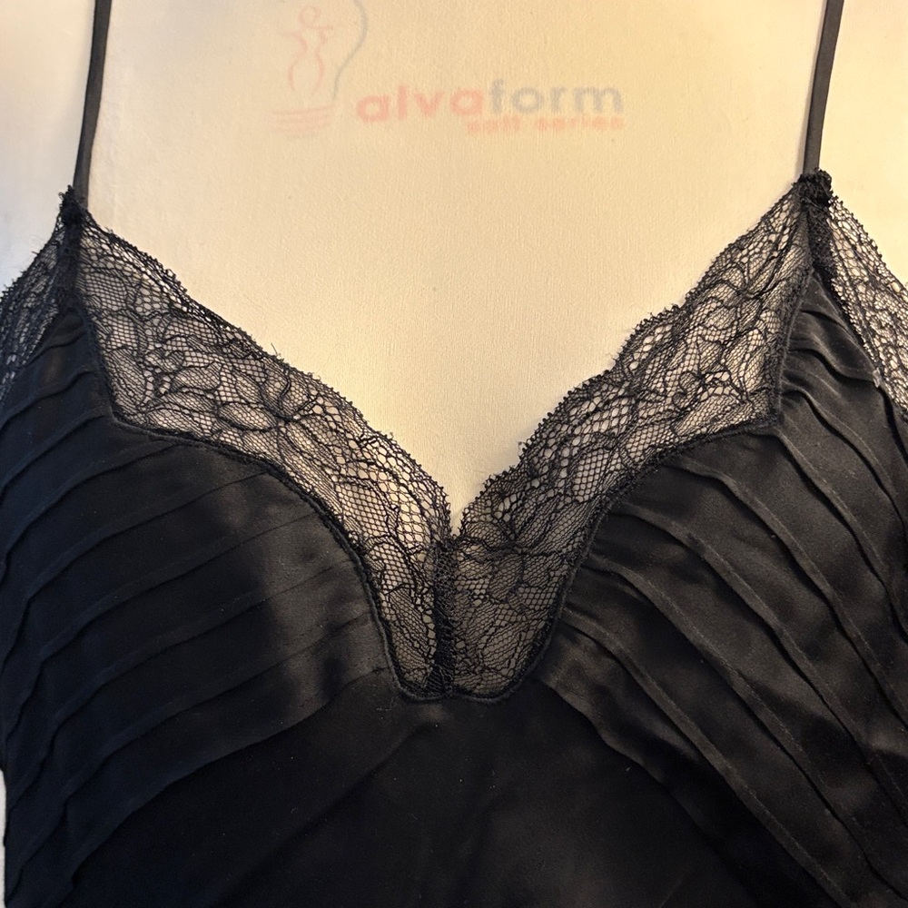 BCBGMaxAzria Black Lace Trim Chemise - Picture 5 of 10